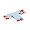 T / tablero de esquina VARDAFLEX 1CM 2 polos, codificable, blanco