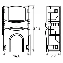 Rutec Alimentador VARDAFLEX 1CM - PUSH 2 polos, mate, transparente