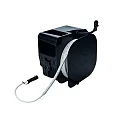 Cadena de luces a pilas VARDAFLEX E WORK LIGHT / 10M DRUM 840 con interruptor, con adaptador, con asa, sin cargador negro