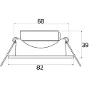 recessed luminaire SANYA AC LED round, swivelling IP40, aluminum matt, satined  6W 525lm 3000K 80° 80° CRI 80-89