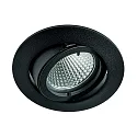 Luz downlight MR16 redondo, giratorio IP20, negro mate