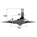 Rutec Luminaria empotrable MR16 giratorio, giratorio IP20, mate, blanco