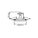 Luz downlight MR16 redondo, rígido IP20, blanco mate