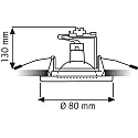 Rutec Luminaria empotrable MR16 redondo, rígido, negro mate regulable