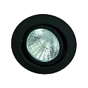 Luz downlight MR16 redondo, giratorio IP20, negro mate