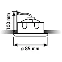 Rutec Luminaria empotrable rígido IP44, mate, satinado, blanco