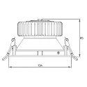 Proyector empotrado NINQITA COB 25W/700MA 840 redondo, rígido, corriente constante IP40, blanco