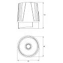 Rutec Projekt LED module CORU-80 POWER - CHEESE with plug, voltage constant 31W 2914lm 2700K 40° CRI 90 dimmable