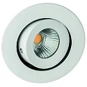 recessed luminaire RINCA COB round, swivelling, rotatable, current constant IP20, white dimmable 8W 694lm 2700K 25° CRI 90-100