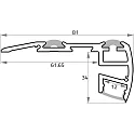 Rutec Projekt Perfil de escalón SP81/36 indirecta, aluminio eloxado
