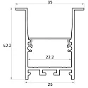 Rutec Projekt Perfil del collar TKP25/42 / 2M retroceder, profundo, negro