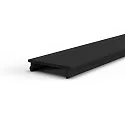 Accesorio Portada del perfil TKP25/42 BLACKLIGHT FROSTED 2M plano, satinado, negro 200cm
