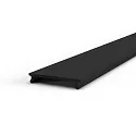 Accesorio Portada del perfil TKP35/51 BLACKLIGHT FROSTED 2M plano, satinado, negro 200cm