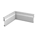 Conector de esquina SOCKET PROFILE PFG400 esquina interior, plata