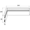Conector de esquina SOCKET PROFILE PFG400 esquina interior, plata