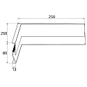 corner connector SOCKET PROFILE PFG401 corner outside, silver