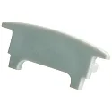Tapa final COLLAR PROFILE FLAT plano, cerrado, gris