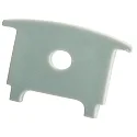 Tapa final COLLAR PROFILE HIGH alto, con orificio para el cable, gris