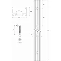 Rutec Projekt Perfil VARDAFLEX PLATIN 272° TVQ - 2M, aluminio