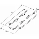 Rutec Projekt Conector de perfiles VARDAFLEX PLATIN SVQ/TVQ, acero inoxidable