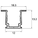 Rutec Projekt Perfil del collar VARDAFLEX VARDAFLEX NEON PIKO - 2M, aluminio