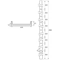 Rutec Projekt Perfil de montaje PFH405 / PFH415 / PFH455 - 2M, aluminio