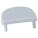 Tapa final PFH405 / PFH408 (COMBINED WITH COVER PFH891) semicircular, cerrado, gris