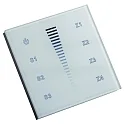 Panel de pantalla táctil 4 ZONES SINGLE COLOUR DMX TOUCH GLASS 4 canales, Salida de señal de control DMX, blanco
