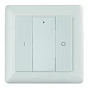 Interruptor de pared de la radio 1 ZONE RF SINGLE COLOUR 1 canal, con salida de señal de radiocontrol (RF), blanco