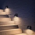 SIGOR Lámpara solar recargable ECOSTEP WALL con sensor IP65, gris grafito