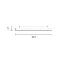 SIGOR surface luminaire SHINE IP20, white dimmable