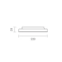 SIGOR Luminaria de superficie SHINE 22 IP20, blanco regulable