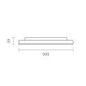 SIGOR surface luminaire SHINE 30 IP20, white dimmable