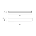 SIGOR ceiling luminaire PLANK IP54, silver dimmable
