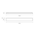 SIGOR ceiling luminaire PLANK IP54, silver dimmable