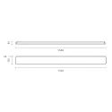 SIGOR ceiling luminaire PLANK IP54, silver dimmable