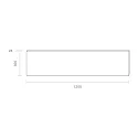 SIGOR Panel de LED FLED 120X30 versión de montaje en superficie, 36W 4320lm 4000K 95° 95° CRI 80
