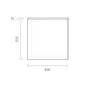 SIGOR Panel de LED BACKLIT FLED versión incorporada, regulable 36W 4400lm 4000K 90° 90° CRI 80
