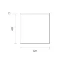 SIGOR LED panel FLED BACKLIT square, flat, UGR < 19, excl. LED driver, dimmable 36W 4320lm 4000K 90° CRI 80