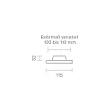 SIGOR Luminaria empotrable FLED DOWNLIGHT SLIM CCT Switch, con difusor IP20, blanco  6W 310lm 3000 / 4000 / 5000K 120° 120° CRI 90
