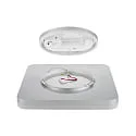SIGOR surface luminaire SQUARE 27 with sensor IP54, silver 