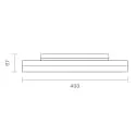 SIGOR surface luminaire SQUARE 40 IP54, silver 