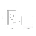 SIGOR Outdoor Wall luminaire NULATERN, 230V, IP54, 29 x 14 x 16cm, E27 max. 15W, die-cast aluminum, anthracite