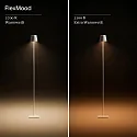 SIGOR LED lámpara de pie a pilas NUINDIE, IP54, 2.2W 2700K / 2200K (Flex-Mood) 180lm, redondo, regulable, amarillo soleado
