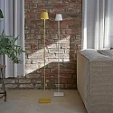SIGOR LED lámpara de pie a pilas NUINDIE, IP54, 2.2W 2700K / 2200K (Flex-Mood) 180lm, redondo, regulable, amarillo soleado