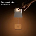 SIGOR Lámpara de mesa a pilas NUINDIE angular, CCT Switch IP54, negro nocturno regulable