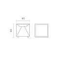 SIGOR battery table lamp NUTALIS MINI 8X8CM cube shape, CCT Switch, with touch dimmer, with charger, with wall mount IP54