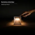 SIGOR battery table lamp NUTALIS MINI 8X8CM cube shape, CCT Switch, with touch dimmer, with charger, with wall mount IP54