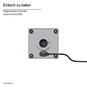 SIGOR Lámpara de mesa a pilas NUTALIS MINI 8X8CM forma de cubo, CCT Switch, con regulador táctil, con cargador