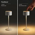 SIGOR battery table lamp VELUNA up / down, CCT Switch, set of 1, with touch dimmer IP44, snow white dimmable